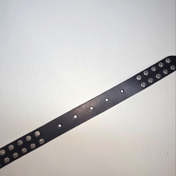 All Saints leather eyelet belt black size small 34 - Picture 2 of 7